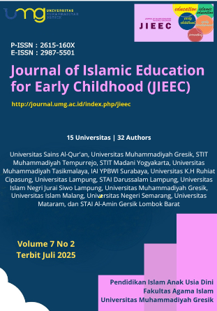 View Vol. 7 No. 2 (2025): Volume 7, No 2 (2025) JIEEC : Journal of Islamic Education for Early Childhood